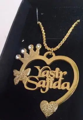 Name Locket pendant necklace naam wala , free delivery free Box