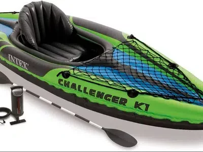 INTEX Boat Challenger K1 Kayak 1 Person With 86″ Aluminum Oars