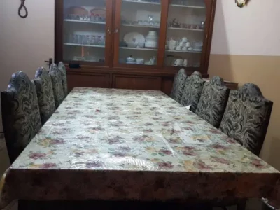 SOLID SHISHAM CHINIOT 8 FEET TABLE WITH 10 CHAIRS