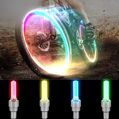 Bikes Valve Lights (Suitable For Cycle Bikes and Cars )