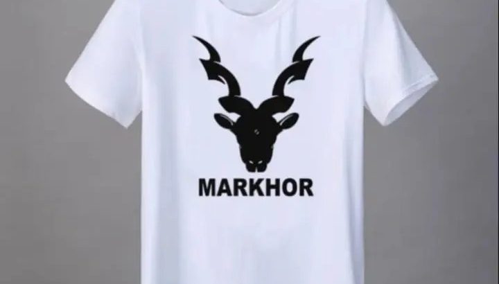 Summer Half Sleeves Markhor Printed Tshirt For Men