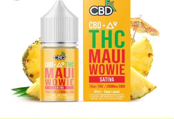 CBDfx Delta-9 THC + CBD Vape Juice: Maui Wowie (Sativa) In- Sargodha- 03001597757