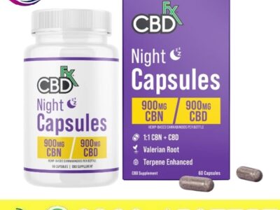 CBDfx | CBD Capsules – Night | 900mg CBD + 900mg CBN – 60ct in Pakistan – 03003778222